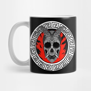 skull heads and eternal flames Mug